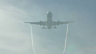 Nice ribbons from Turkish Airlines Airbus A321neo (TC-LTL) arriving into Birmingham Airport from IST