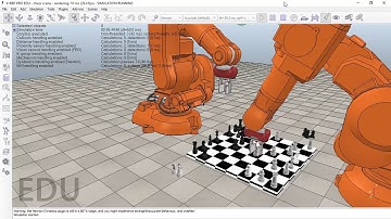 robots playing chess V-REP