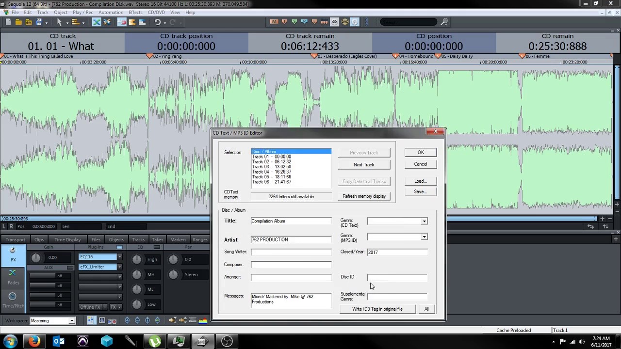 CD Mastering Process Sample - YouTube