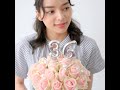 Round Box Rose Bouquet -pink-