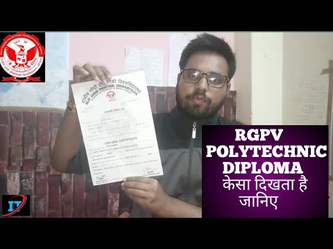 Polytechnic Diploma Rgpv University ??|| Rgpv University का पॉलिटेक्निक डिप्लोमा ??|| Poly Diploma |