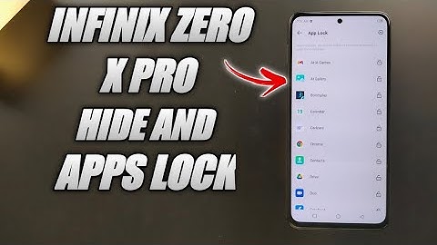 How To Hide & Apps Lock Infinix Zero X Pro | Step By Step | Infinix Mobiles |