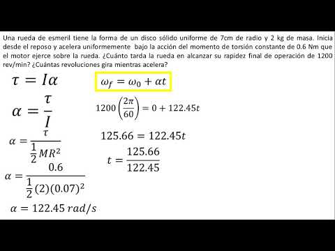 Física | Momento de torsión y aceleración angular | Ejemplo 1