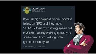 If you design a quest (Ace Attorney incorrect quotes)
