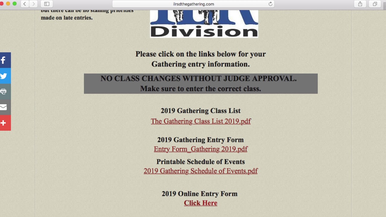 the gathering enter the show schedule events online