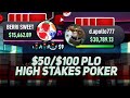 $50/$100 PLO BERRI SWEET Vs d.apollo777 High Stakes Poker