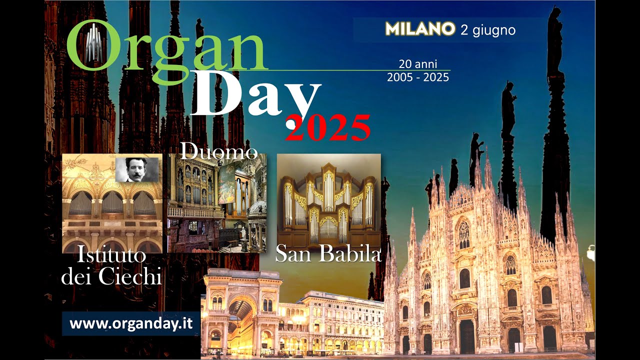 ORGAN DAY 2025 - MILANO - 2 GIUGNO - 20 ANNI (2005-2025) - PROMO