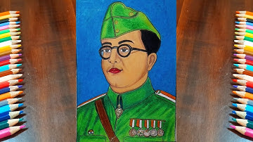 How to draw netaji subhash chandra bose easy drawing,easy line drawing netaji subash chandra bose 
