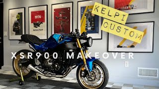 A Yamaha XSR900 MAKEOVER by KELPI CUSTOM (Full Exhaust, Custom Seat, and Mirrors).