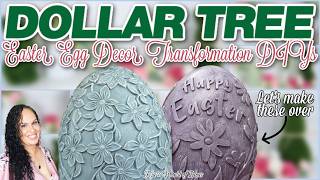Celebrity Dollar Tree Easter Egg Décor Transformation DIYs // Dollar Tree Décor Makeover // Easter Décor DIYs Wealth