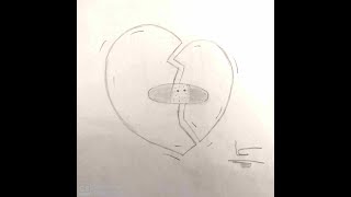 رسم قلب بالقلم الرصاص ... رسمة .. رسوم . رسومات ... Drawing a heart in pencil ... a drawing