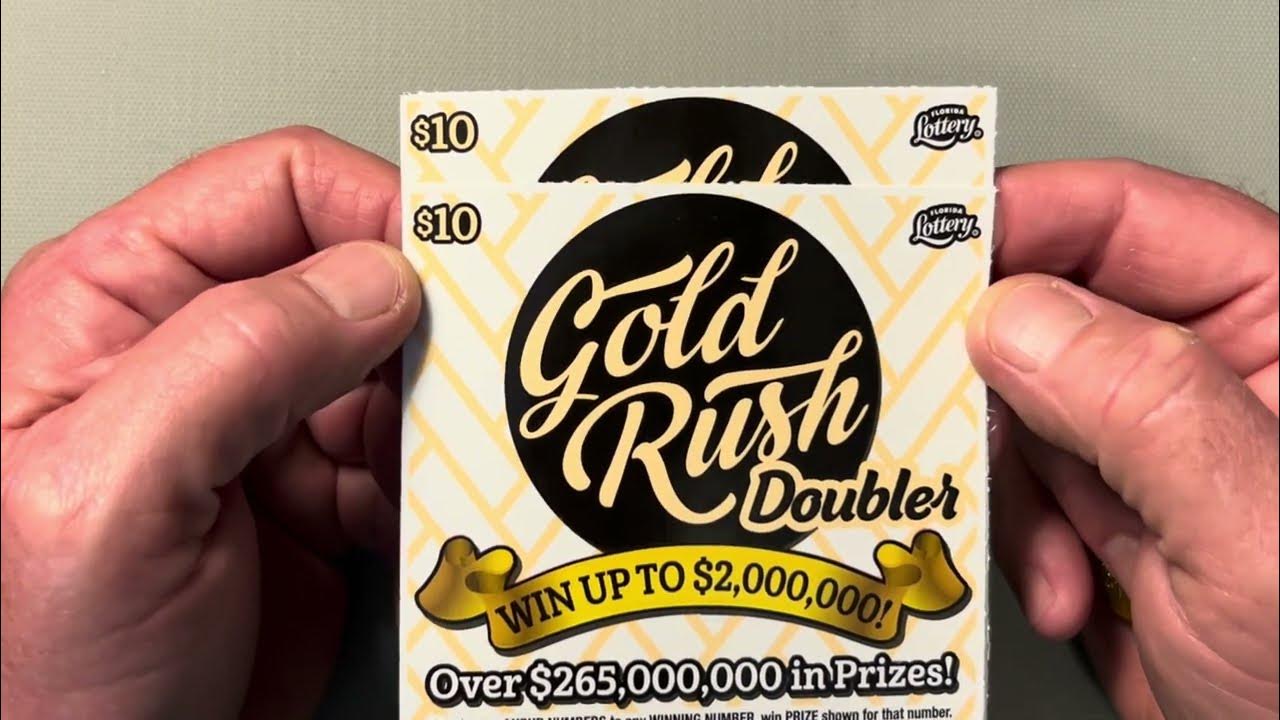 TWO GOLD RUSH DOUBLER SCRATCH OFFS FROM THE FLORIDA LOTTERY YouTube