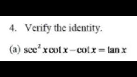 Verifying trig identity with factoring