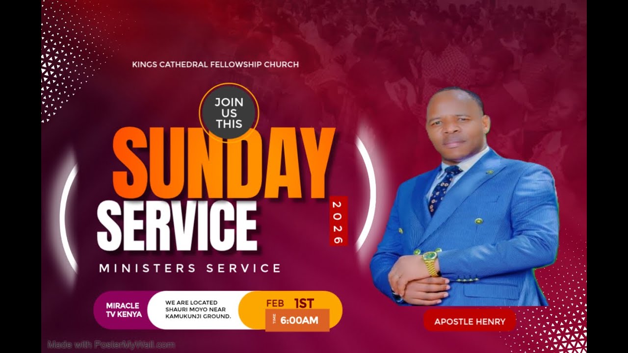 KINGS CATHEDRAL FELLOWSHIP:01/FEB/2026:SUNDAY MINISTERS  SERVICE LIVE BROADCASTING