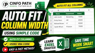 Excel AutoFit Columns with Simple VBA Code