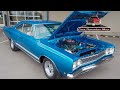 1968 plymouth gtx 440 4speed electric blue track pack