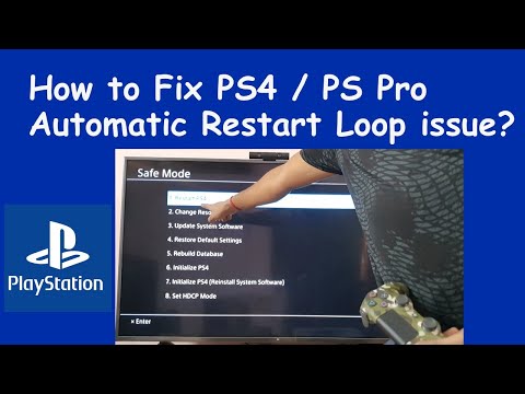 How to Fix PS4 / PS Pro Automatic Restart Loop issue?