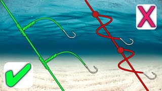 How to string a fishing line with two hooks || How to create T knot