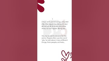 From "yêu" to "thương" (TVO