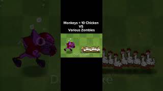 Monkeys   10 Chicken VS Various Zombies pvz2#plantsvszombies