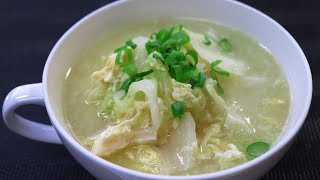 白菜のかきたま中華スープ【料理】