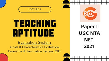 Evaluation System  - Paper 1 - Teaching Aptitude