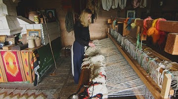 Ancient process of making handmade wool blanket - Lizhnik
