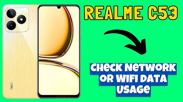 Check Network or Wifi data Usage Realme C53 || How to check network and wifi data