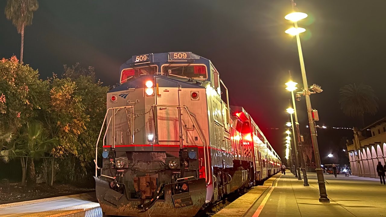 Amtrak Dash 8 509 leading Pacific Surfliner 794 - YouTube
