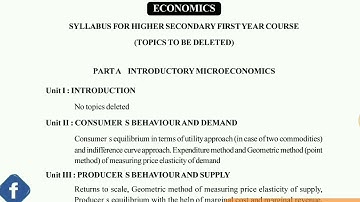 reduced syllabus of economics higher secondary first year|hs 1st year|AHSEC|2020-2021|