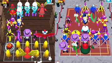 MERGE GRIMMACE X BANANA CAT vs Merge Alphabet Monster Max Level Gameplay