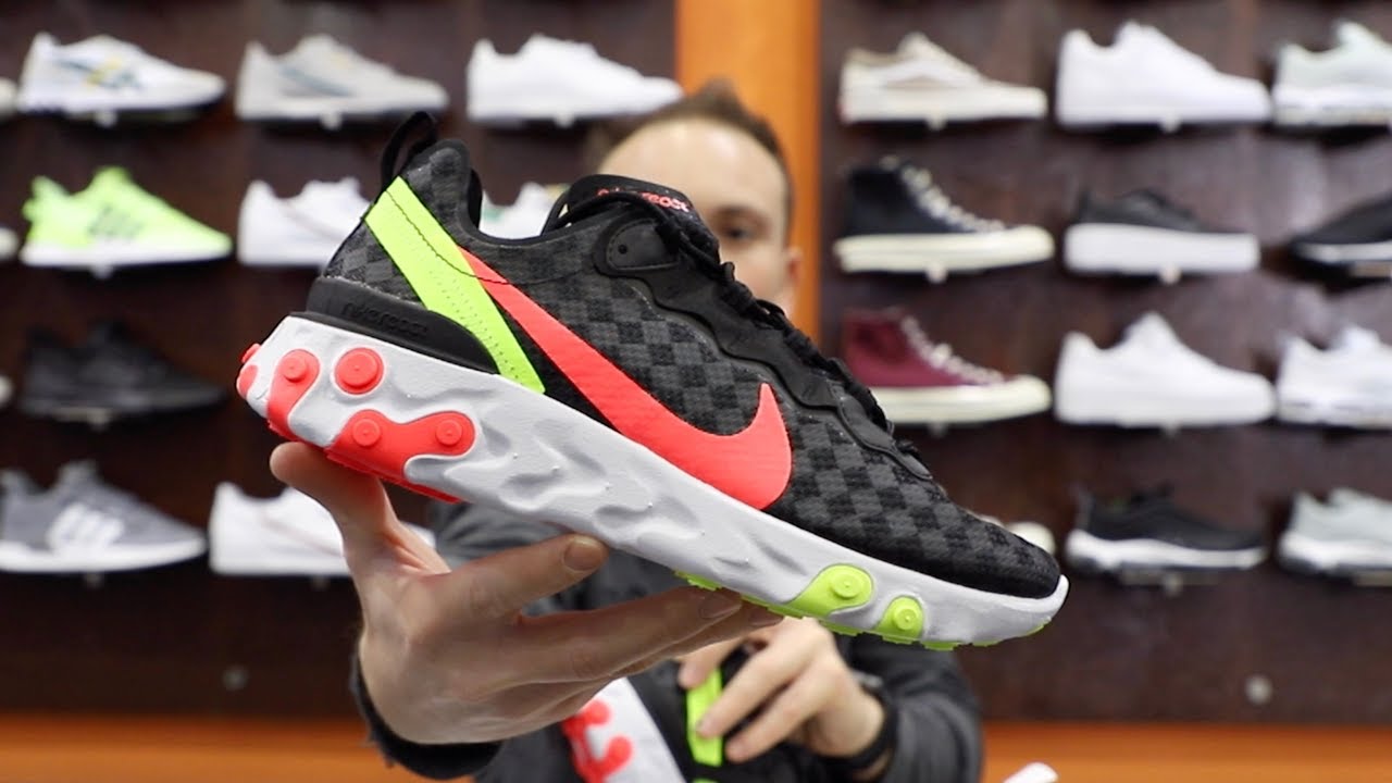nike react element 55 black flash crimson