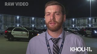 Raw Video: 1 dead, 1 critically injured in shooting at north Houston motel