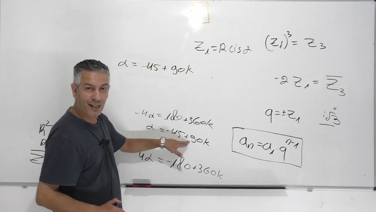 פתרון בגרות 582 קיץ 2023 מועד ב שאלה 3-מספרים מרוכבים וסדרה הנדסית.