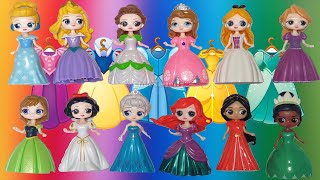 Satisfying ASMR | Cracking Disney Princess Clay! Princess Changing Magic Dress!