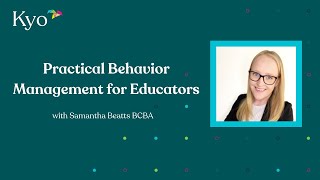 Practical Behavior Management For Educators