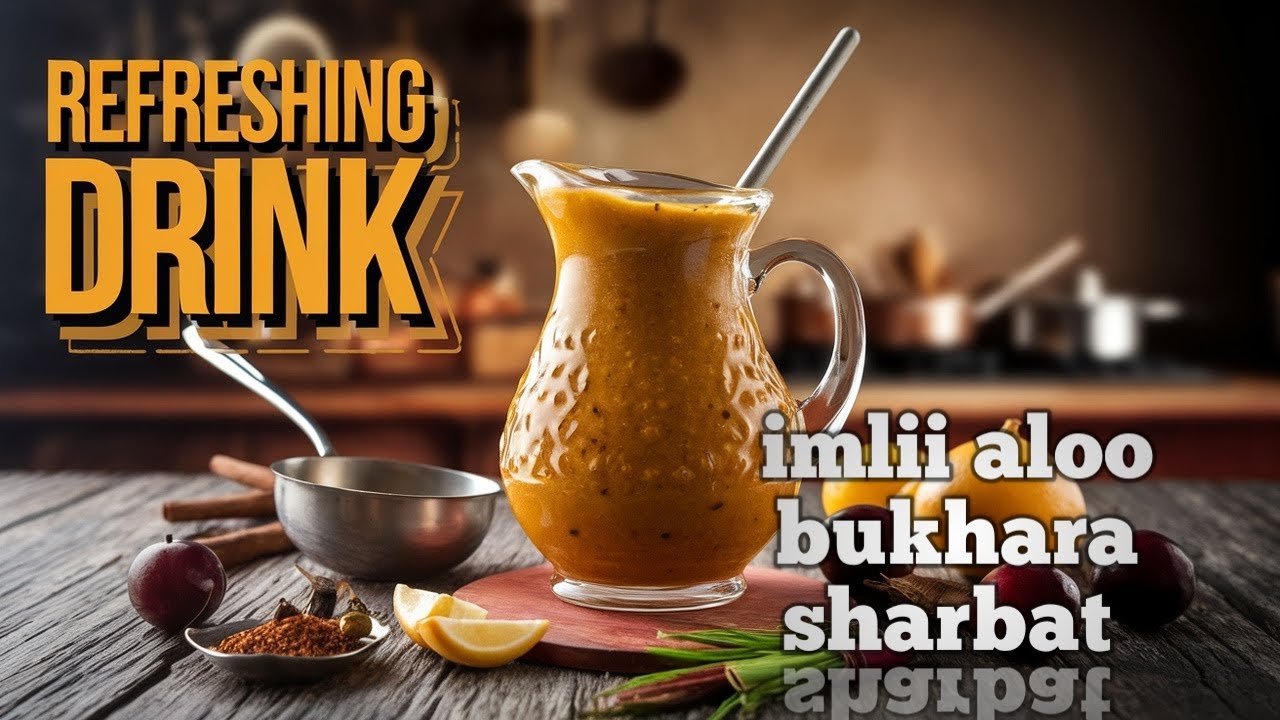 Refreshing drink (imlii aloo bukhara sarbat) by cooking with boby Amer