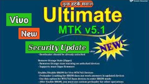 UMTv2/UMTPro UltimateMTK v5.1 Big Update Vivo New Security