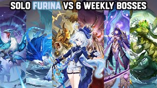 Solo C0 Furina vs 6 Weekly Bosses Without Food Buff | Genshin Impact