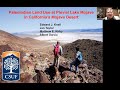 Paleoindian land use at pluvial lake mojave in californias mojave desert  dr edward j knell