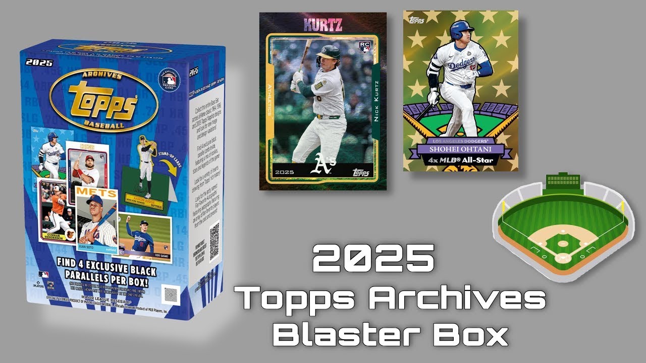 Opening 2025 Topps Archives Blaster Box Got a Nice Skenes Black Parallel!