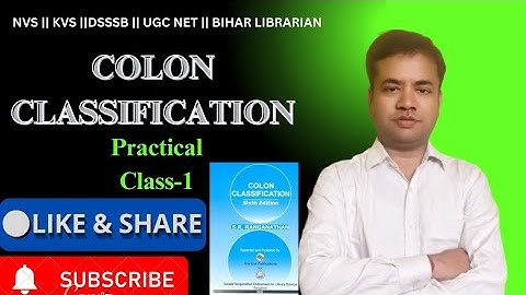 COLON CLASSIFICATION PRACTICAL || कोलन वर्गीकरण (CC) व्यावहारिक  || For Librarian Exams ||For IGNOU