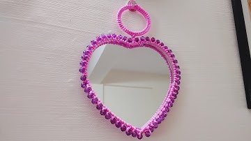 Macrame Mirror 🪞 Craft♥️| Heart Shaped