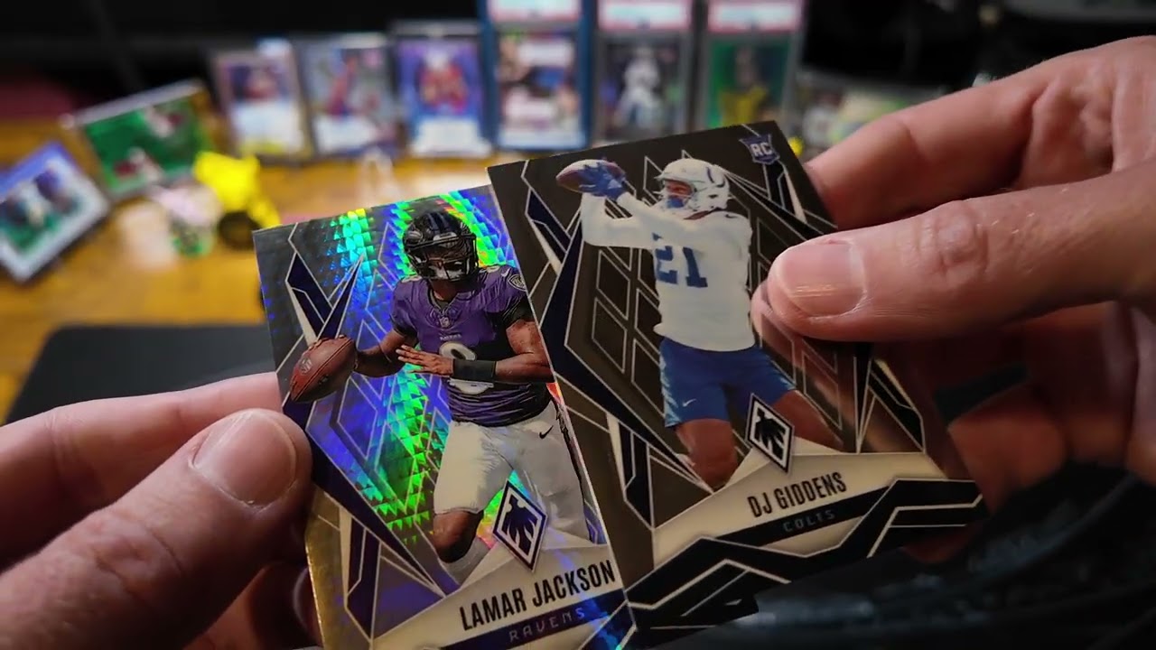 Opening a blaster box of Panini Phoenix 2025 NFL