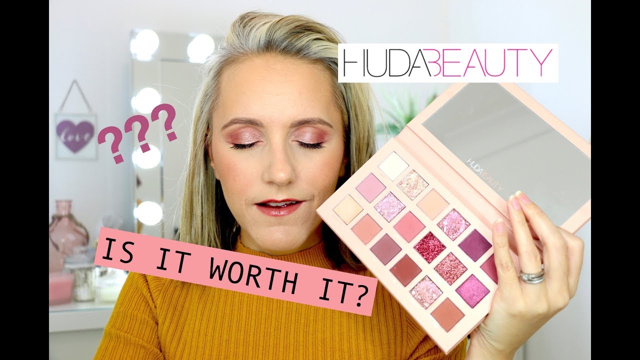 HUDA BEAUTY New Nude Palette Review - YouTube