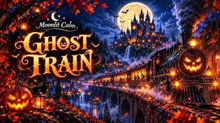 8K Halloween Ambience 🚂 Ghost Train to the Haunted Pumpkin Village | Spooky Halloween Music iPuuw