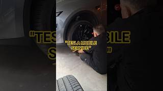 Tesla Mobile Service fixed my flat tire at home! 🛠️ #Shorts