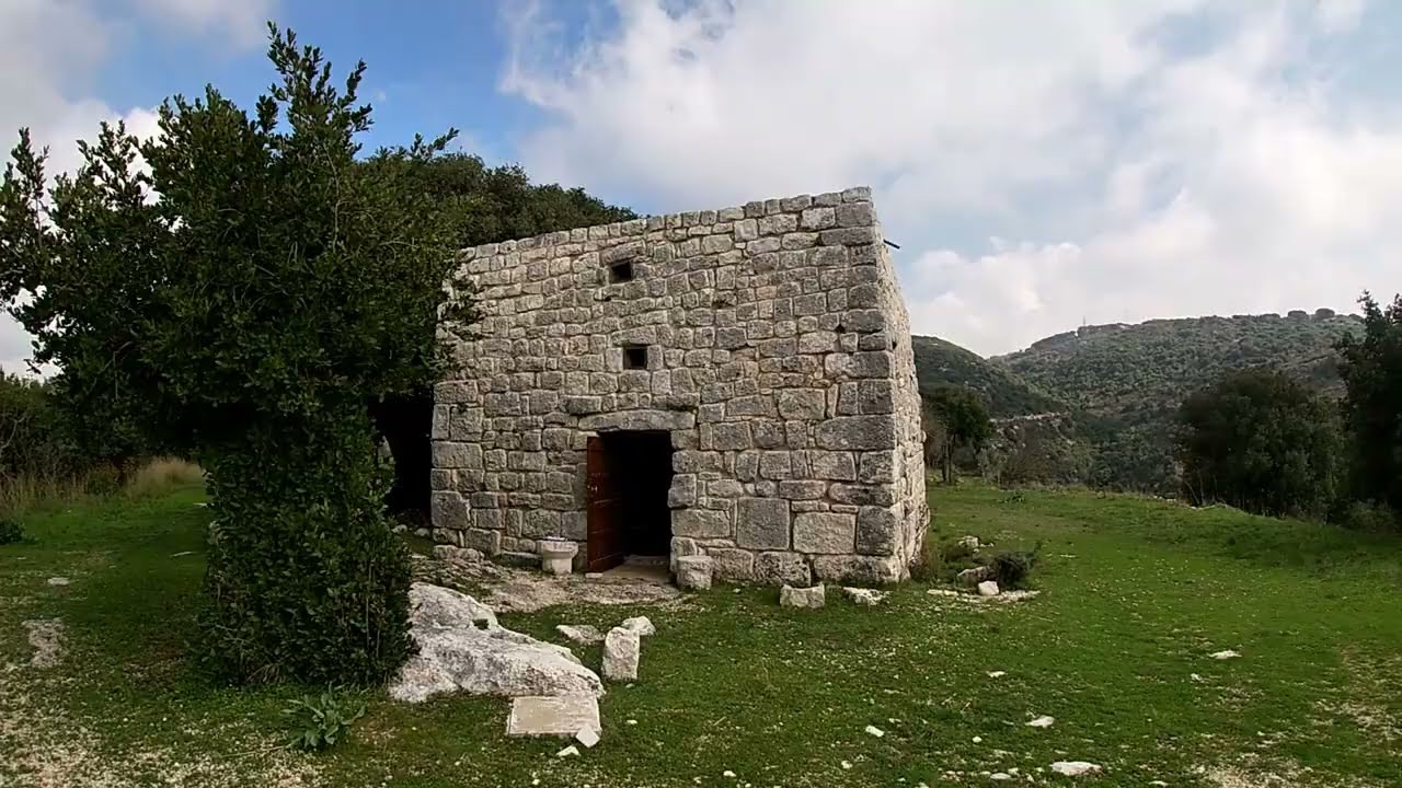 Chmout شموت Jbeil Caza of Mount Lebanon Governorate - Heritage Mar Fawqa Church - Large oak trees
