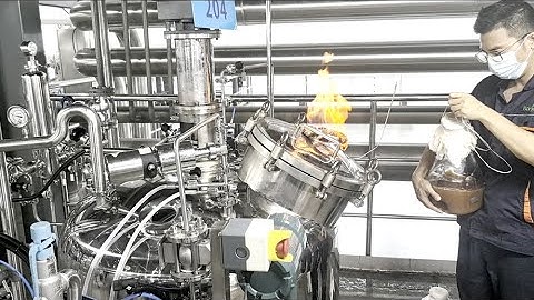 KNIKBIO Aseptic inoculation under flame protection in the fermenter#fermenter#bioreactor#centrifuge