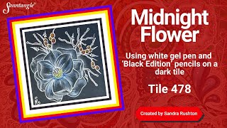 Midnight Flower - Sanntangle Tile 478